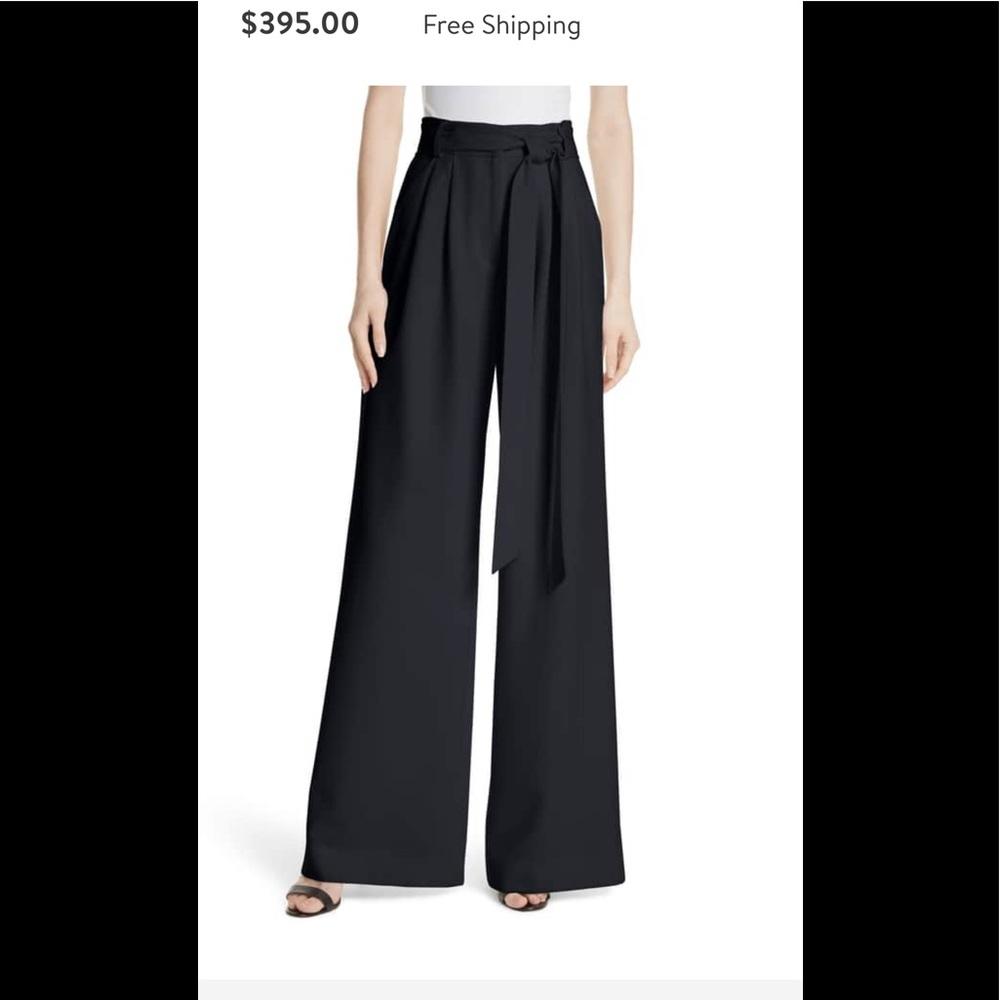 Milly Italian Cady Trapunto Tie Waist Trousers - Picture 2 of 5